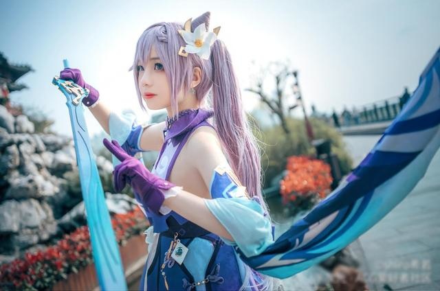 Nagisa魔物喵刻晴芭芭拉奶牛水手服cos图片品鉴