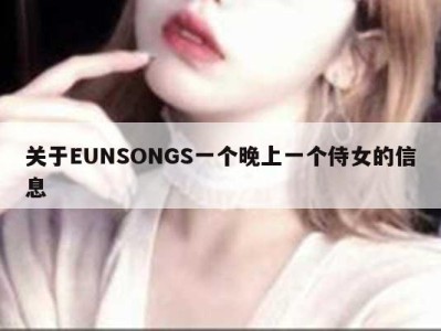 关于EUNSONGS一个晚上一个侍女的信息